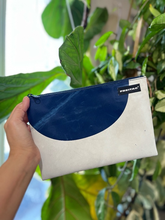 Freitag Other - Freitag F07 CHUCK White and Dark Blue Pouch Bag